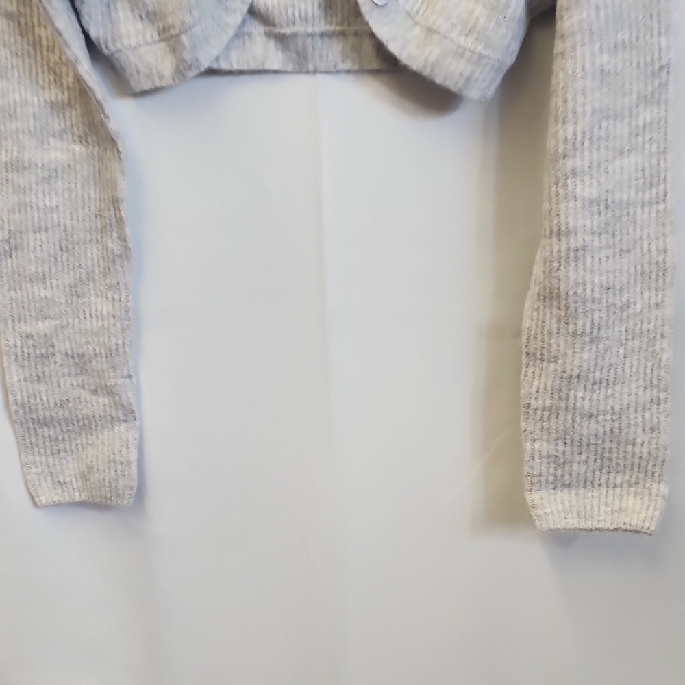 For Love And Lemons Gray Cropped Knit Shrug - Picture 5 of 7